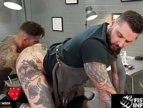 Beefy Tattooer Rosebuded By Jock Fist - Teddy Bryce, Archer Croft - FistingInferno porn asia gay