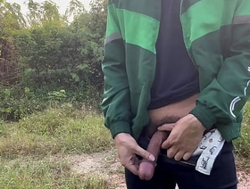 Hard cock not allowed me to piss outdoor. korean gay femboy porn