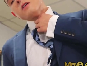 Suited Bastian Karim bent over be worthwhile for an ass drilling by hot Vadim Romanov gay porn hot latino