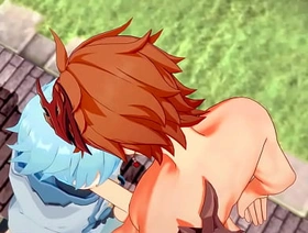 Genshin Impact Yaoi - Tartaglia x Chongyun blowjob and anal with creampie - Sissy crossdress Japanese Asian Manga Anime Amusement Porn Gay gay korean leash porn