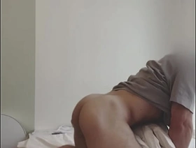 Piping hot tramp blast a huge load by pillow humping hot german gay porn