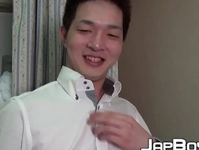 Young Japanese shoots loads of jizz after hard masturbation hot gay foreplay porn