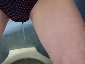 Pee in my knickers. Public toilet blissful porn hot videos