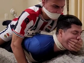 Two football player boyfriends are captured and tied and gagged together undefined PREVIEW china sex blithe porn