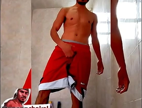 COMPA ME ACOMPAÑA AL BAÑO Y YO TERMINO MASTURBÁNDOME LA VERGA HASTA SACAR TODA LA LECHE FRENTE A ÉL sota japan gay porn