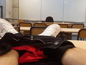 Horny at school during draw revision, this French-Asian student takes out his cock nearly public, jerks wanting nearly a risky code of practice classroom gay tube porn asia