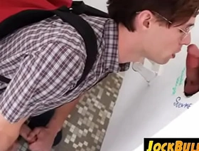 Sucking My Teacher's Blarney in advance Gloryhole-JockBully gay porn hot ass