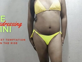 LIME BIKINI - CROSSDRESSING BY INDIAN SHEMALE - PART 1 asia well-pleased porn movies videos