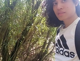 Jon Arteen shows his dick, pisses pee outdoor, puts his white sneakers in slime indonesian gay boy porn