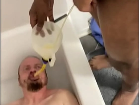 Str8ThugMaster TJ gaypigslave Piss drinking slave funnel hot 3d gay porn
