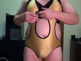 Act out Boobs E-Cup: Wet sheer swimsuit over big strapon tits. Shaved chubby Crossdresser Mouse Tobi00815 (050) black hot gay porn