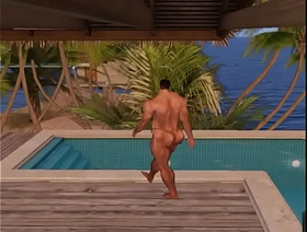 handsome hunk cam heyward caught naked by resort pool gay korean porn gif