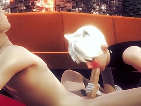 Yaoi Femboy - Alan Handjob with the addition of blowjob - Milksop Trap Crossdresser Anime Manga Japanese Asian Game Porn Gay hot college gay porn