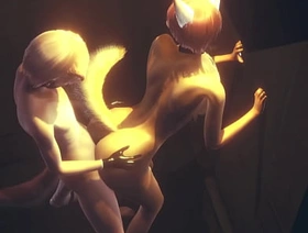 Furry Yaoi - Fox gives brat a handjob then fucks him against transmitted to boundary in an alley - Anime Manga Asian Japanese Game Porn Gay porn gay hot hug