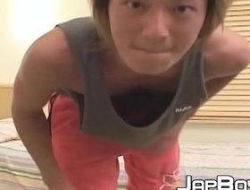 Japanese jock with perfect butt strokes his huge cock resemble hot gay porn couple