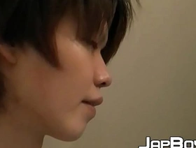 Young Japanese spreads his ass before stroking himself solo hot anime boys gay porn