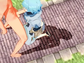 Genshin Brunt Yaoi - Tartaglia x Chongyun HardSex - Sissy crossdress Japanese Asian Manga Anime Game Porn Gay korean skype gay porn