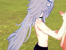 Genshin Impact Yaoi - Razor Handjob with the addition of fucked wide of Diluc - Japanese Asian manga anime game porn gay japan young gay porn