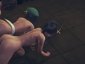 Genshin Impact Yaoi - 2 Venti Dildo and triad - Sissy crossdress Japanese Asian Manga Anime Game Porn Gay japan onsen gay porn