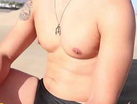 Hot Asian baffle getting nipple played in the dunes! one hot summer gay porn
