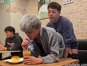 Blowjob in Public Japanese Cafe hot sexy cheerful anime porn