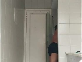 XXX guy adjacent to black lido shorts shaving singapore gay sauna porn
