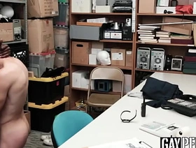 Bearded jet-black cock nailed Jock suspect with his huge cock hot underclothing gay porn