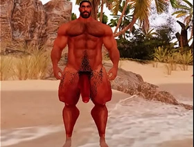 naked football hunks readily obtainable private beach hot gay porn clips