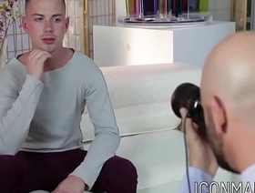 Naughty Adam Russo likes riding hung stud Kyler Grey hot gay muscle porn