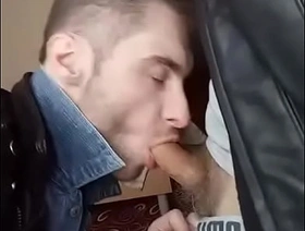 Young guy in leather with the addition of jeans suck dick by bad boy in leather film gay indonesia porn videos