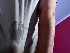 Boy Cums look over his Shirt after edging his Muddied Dick *Wet Sounds, Whimpering* gay twink chinese porn