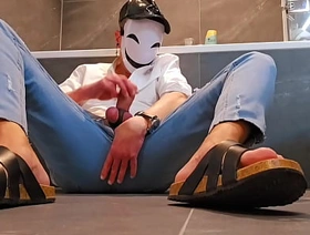 Twink wanks in jeans and birkenstock cute korean boy joyous porn