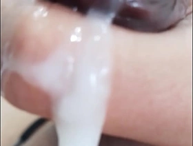 Leaking precum, cumming, jacking off my uncircumcised cock, extreme closeup. October 8, 2024. hot asia gay porn