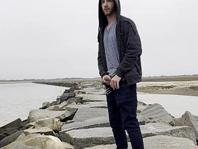 Peeing in Queer Street by the Ocean hot latino teen gay porn