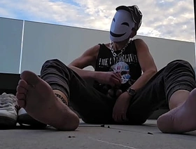 horny masturbator outdoor from sneaker to barefoot korean jubilant moaning porn