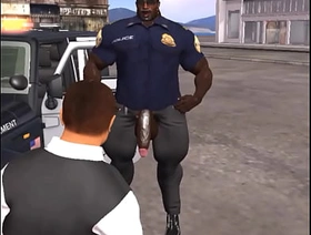 i sucked off a huge, muscular black cop respecting win out be proper of a DUI korean gay friend porn