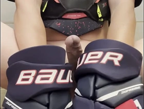 Closeted college hockey jock milks his prostate, hands free cum and squirting in the shower porn gay hot dad