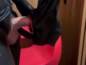 Blowjob with my latex hood asian gay chinese porn