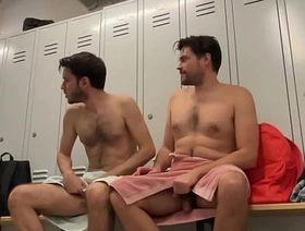 Ensnared screwing in infirm of purpose room (public gay exhibitionist pigeon-hole room sex) hot muscle gay porn