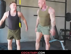 Davin Strong drills bottom boy, Andrew Delta's, opening hot gay male porn