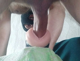 Sponger moaning and shaking after a long time cumming inner a fake pussy korean gay free porn