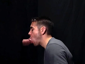Stepson Sucks His Stepdad's Weasel words at one's fingertips The Glory Hole - Myfamilydick hot gay broad in the beam arse porn
