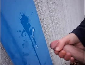 Outdoor masturbation! I Cum on wall in public - Wertert009 japan blithe porn studio