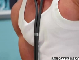 Doctor drills asshole close by tongue before pounding him hard hot gay instalment porn