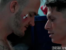 Boxer Christian Wilde drills jock Troy Accola in gym pigeon-hole room indonesian gay porn star