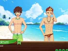 Game: Friends Camp attitude 2, part 8 - Taiga's sexy swimming trunks (russian voiceover) hot gay young porn