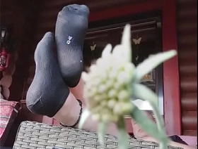 Schwarze Socken auf der Veranda hot sky pilot porn gay