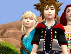 Zelda & Kingdom Hearts Crossover - Go out with Meets Sora hot indian husky gay porn