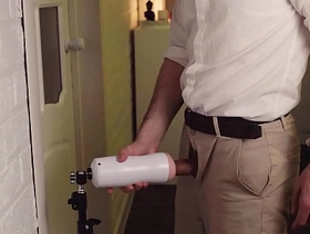 Fucked a toy for the first time. Cum in a rubber vagina. Loud orgasm from a sexy guy. gay porn sleep chinese