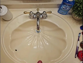 HANDSFREE CUMMING IN An obstacle HOTEL BATHROOM SINK japan gay tube porn